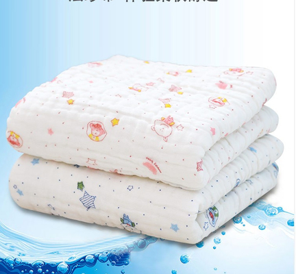 Crepe 250GSM absorção de Gauze Fabric Lovely Pattern Moisture de 6 camadas
