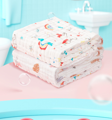 Dobra Multilayer penteada Gauze Blanket Soft Gauze Fabric do algodão