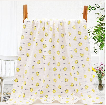 Camada Gauze Fabric High Hygroscopicity do algodão 6 do teste padrão de flor 40S das plantas