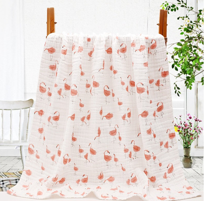 Camada Gauze Fabric High Hygroscopicity do algodão 6 do teste padrão de flor 40S das plantas