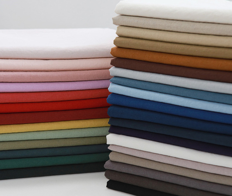 O sólido alto ocasional da rapidez da roupa 40sX40s 185GSM da tela de imitação da camisa de algodão de Tencel tingiu-se