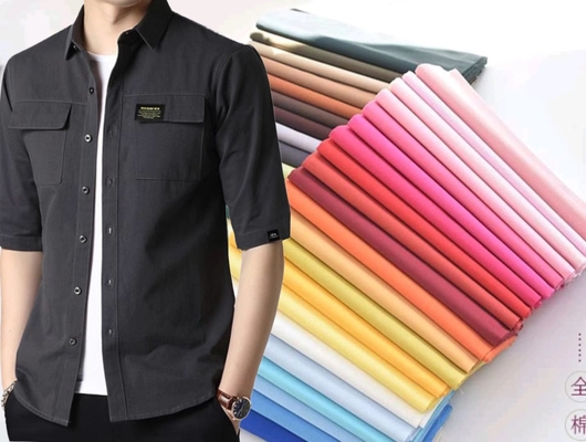 Vista - a planície resistente tece a tela 40sX40s 133X100 138GSM para o vestido da camisa