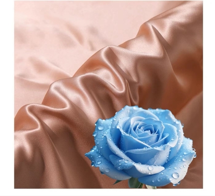 Imitação de seda 95% Poliéster 5% Spandex Satin Poliéster 120gm Activwear Cocktail Dresse Tecido