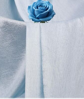 110GSM Tecido de cetim com rugas - Poliéster leve semelhante à seda com textura de rugas para vestidos elegantes