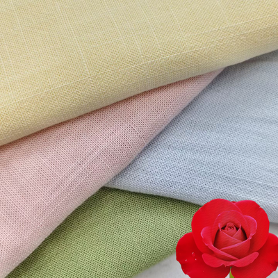 220 GSM Tecido Rayon de Linho Resistente a Rugas Respirável para blusas e camisas