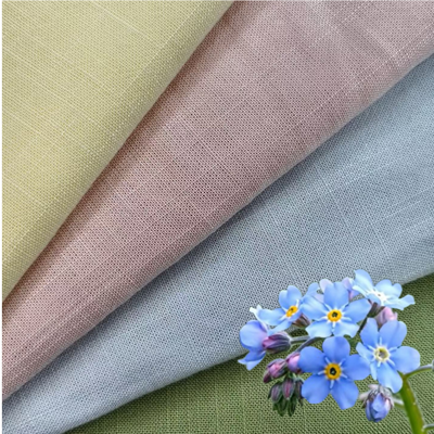 220 GSM Tecido Rayon de Linho Resistente a Rugas Respirável para blusas e camisas