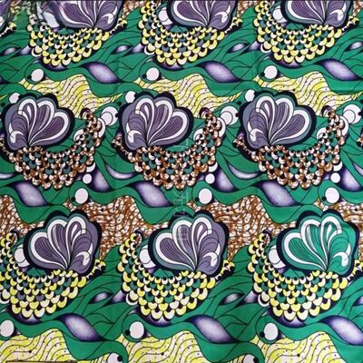 Tecido de impressão de cera africana 100% de algodão premium com cores vibrantes e largura de 115 cm