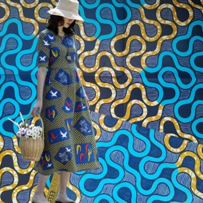 Tecido 100% Algodão Estampado Africano com Alta Resistência a Rugas e Cores Vibrantes para Vestidos Ankara e Kitenge