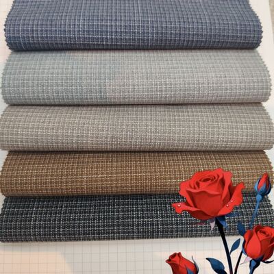 70% Poliéster 27% Viscose 3% Elastano Tecido Xadrez Tingido em Fio 175gsm para Uniformes