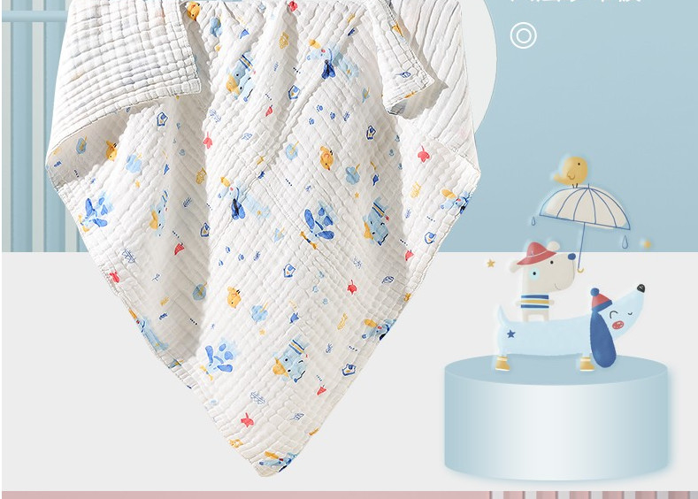Sustentável recém-nascido imprimindo animal de Gauze Fabric Swaddle Wrap For do algodão orgânico