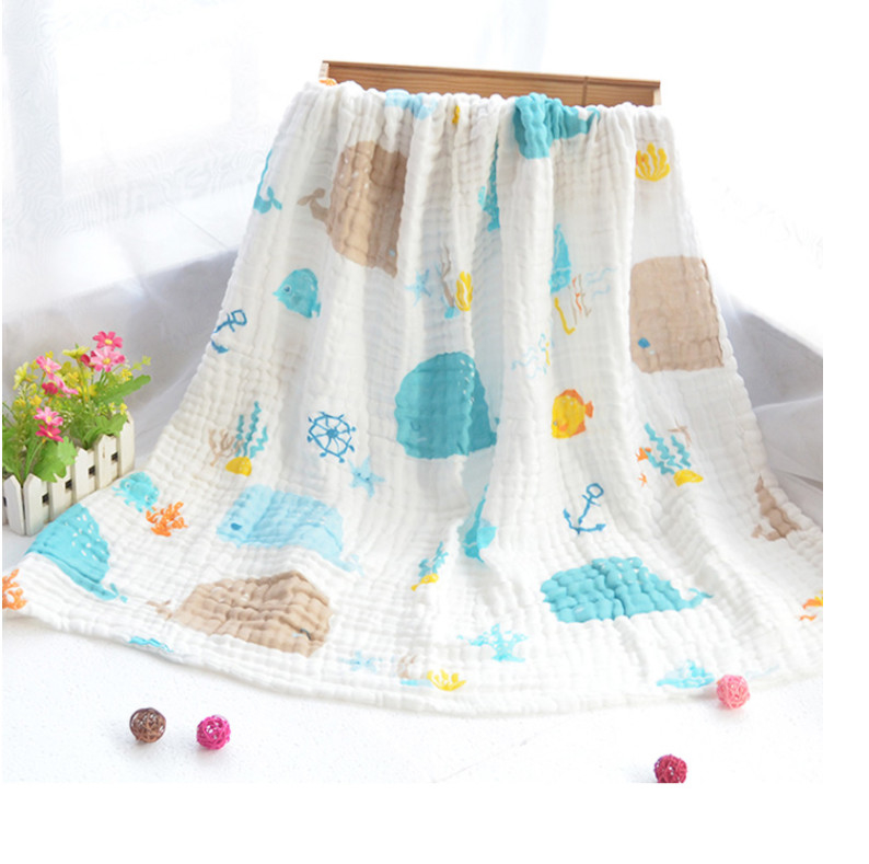 O teste padrão vívido Gauze Fabric impresso reativo 210gsm termostático envolve o envoltório para recém-nascido