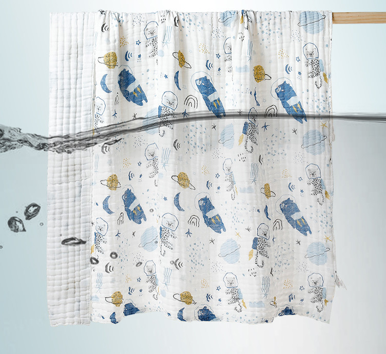Gauze Fabric Plant Pattern Reative macio destorcido que imprime alguma cor